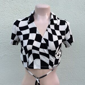Checkered Crop Top
